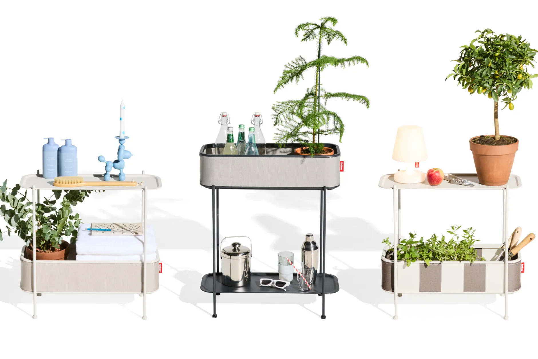 Adoreganizer Multifunktionaler Beistelltisch, grau, 65.5x29x76.5 cm