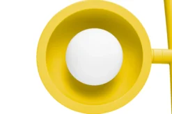 Big Lebow Arc lamp, gelb, 186x234 cm