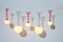 Bolleke Mini set (3 pcs) Kleine wiederaufladbare Lampen, rot, 12x12 cm