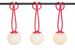 Bolleke Mini set (3 pcs) Kleine wiederaufladbare Lampen, rot, 12x12 cm