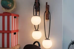 Bolleke Mini set (3 pcs) Kleine wiederaufladbare Lampen, rot, 12x12 cm