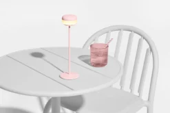 Cheerio Kabellose Tischlampe, rosa, 8x8x25.8 cm