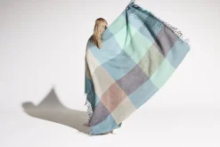 Colour Blend Blanket Wolldecke, blau, 130x185 cm