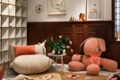 Co9 XS Teddy Kuschelkaninchen, rosa, 180x150x50 cm