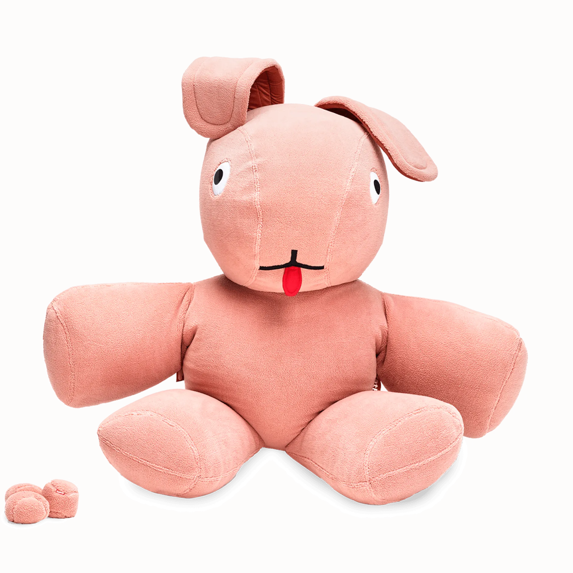 Co9 XS Teddy Kuschelkaninchen, rosa, 180x150x50 cm