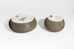 Dumpty Outdoor Outdoor-Beistelltische, grau, 78x78x21 cm