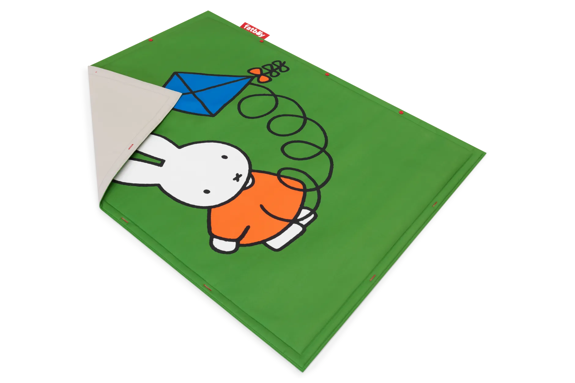 Flying Carpet x Miffy Miffy Spielteppich, grün, 180x140 cm