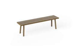 Fred's Bench Gartenbank, braun, 160x40x46.5 cm