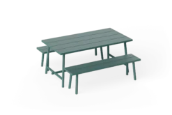Fred's Bench Gartenbank, grün, 160x40x46.5 cm