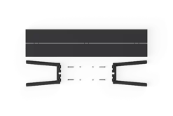 Fred's Bench Gartenbank, schwarz, 160x40x46.5 cm