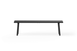 Fred's Bench Gartenbank, schwarz, 160x40x46.5 cm
