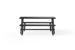 Fred's Bench Gartenbank, schwarz, 160x40x46.5 cm