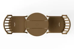Fred's Bistreau Kleiner runder Gartentisch, braun, 60x60x76 cm