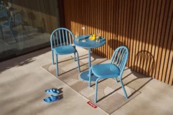 Fred's Bistreau Kleiner runder Gartentisch, blau, 60x60x76 cm