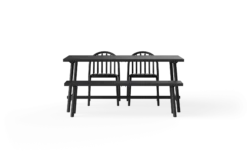 Fred's Medium Table Gartentisch, schwarz, 170x90x76 cm