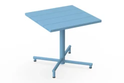 Fred's Square Bistreau Kleiner quadratischer Gartentisch, blau, 80x80x76 cm