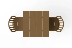 Fred's Square Bistreau Kleiner quadratischer Gartentisch, braun, 80x80x76 cm