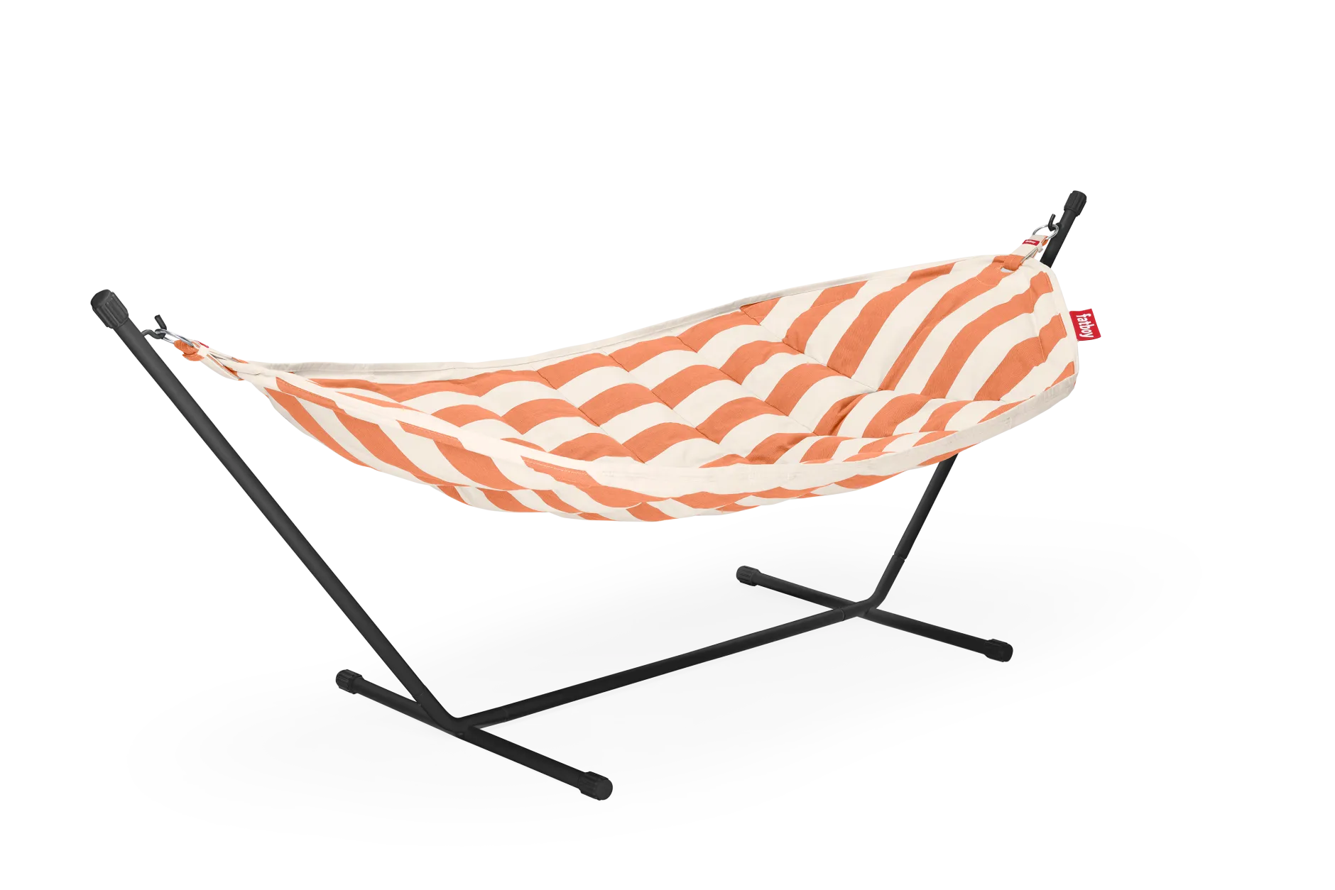 Headdemock Superb Stripe Orange Creme Hängematte mit Gestell, 270x138x110 cm