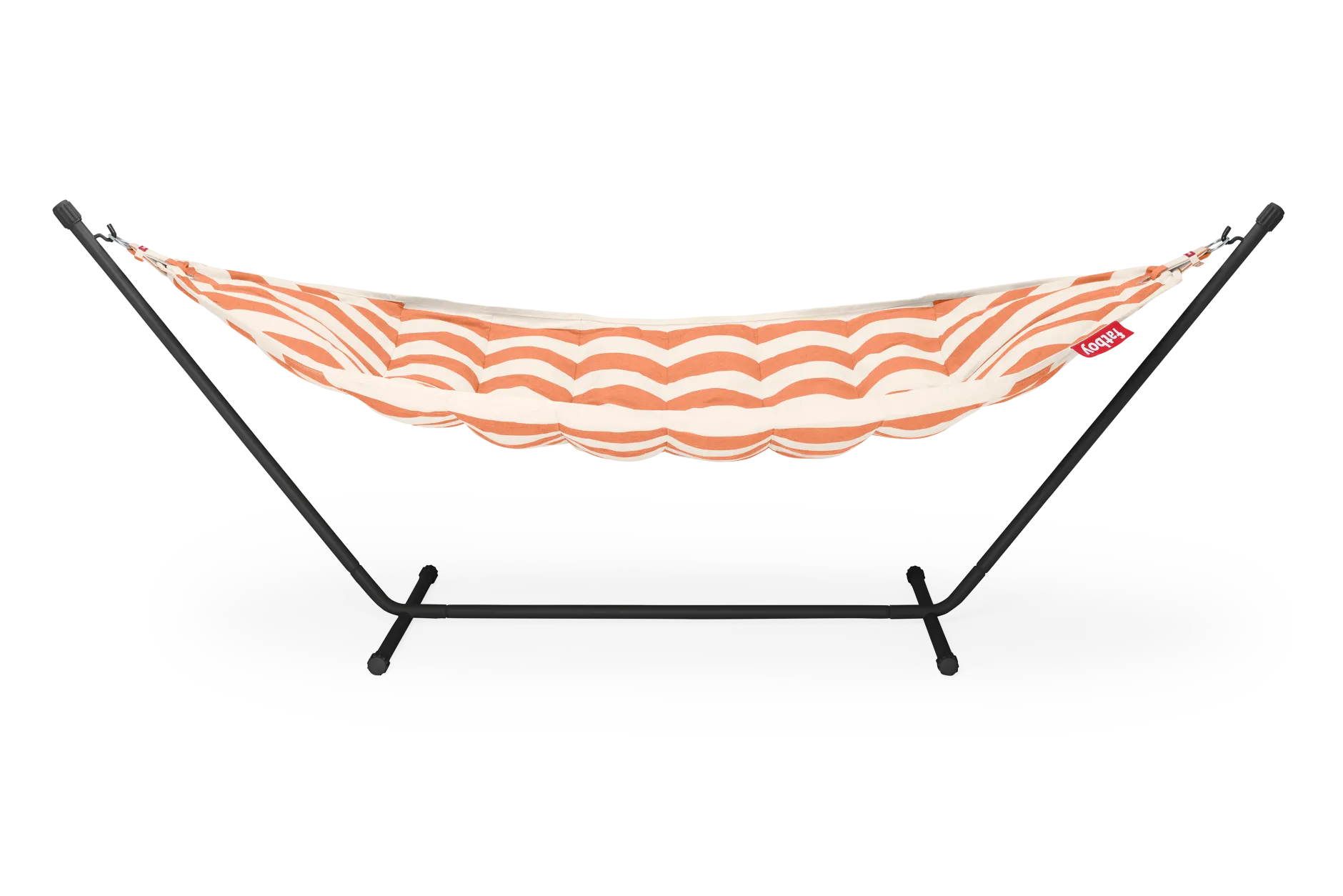 Headdemock Superb Stripe Orange Creme Hängematte mit Gestell, 270x138x110 cm