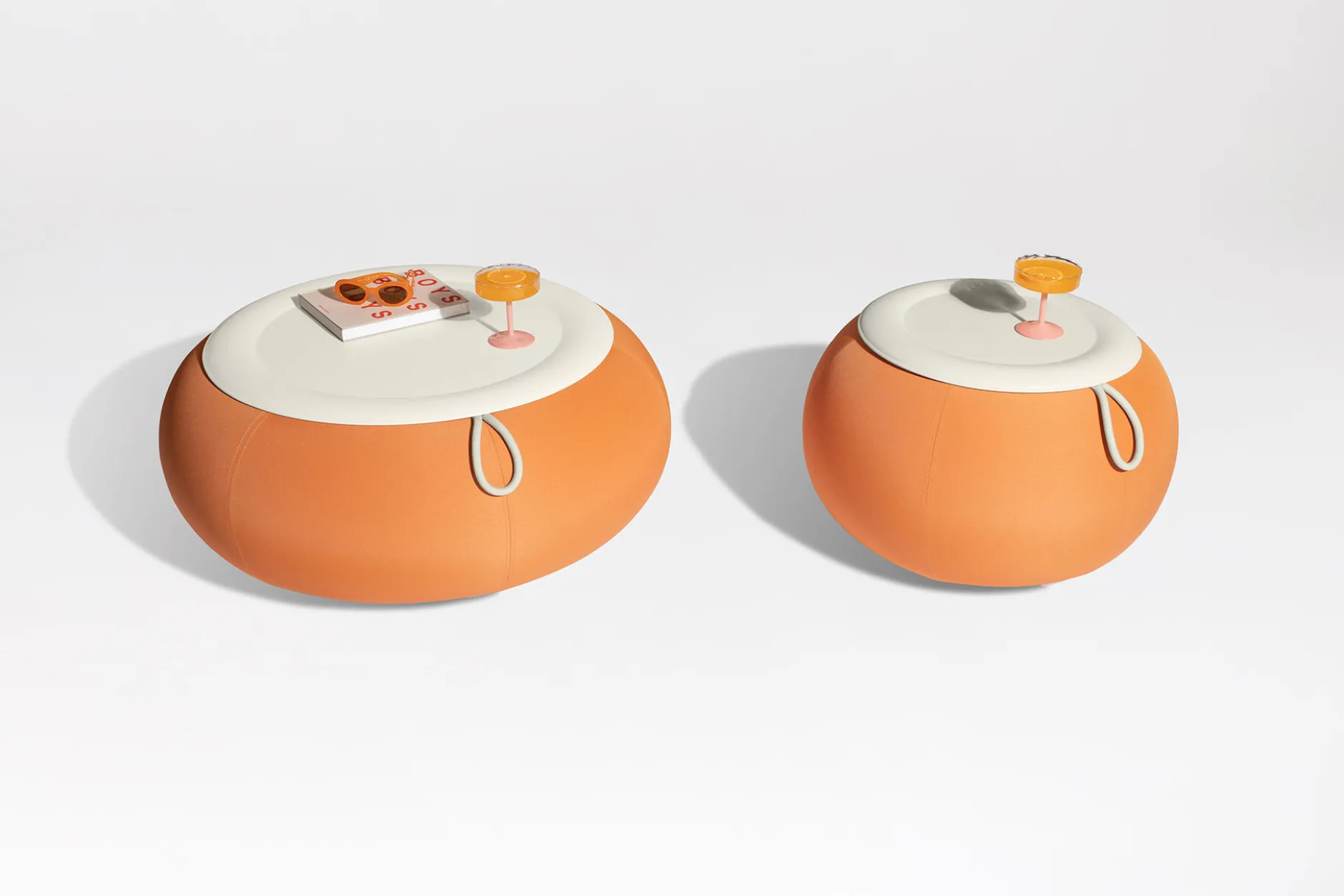 Humpty Outdoor Outdoor-Beistelltische, orange, 65x65x35 cm