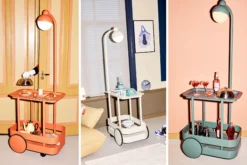 Jolly Trolley Mobile Bartisch, weiß, 78x55x200 cm