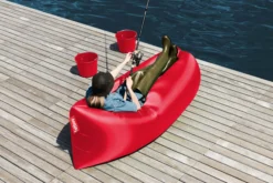 Lamzac 3.0 Aufblasbarer Sitzsack, rot, 185x83x50 cm