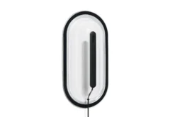 Led's Strip Wandleuchte, schwarz, 36.5x18.9x7 cm