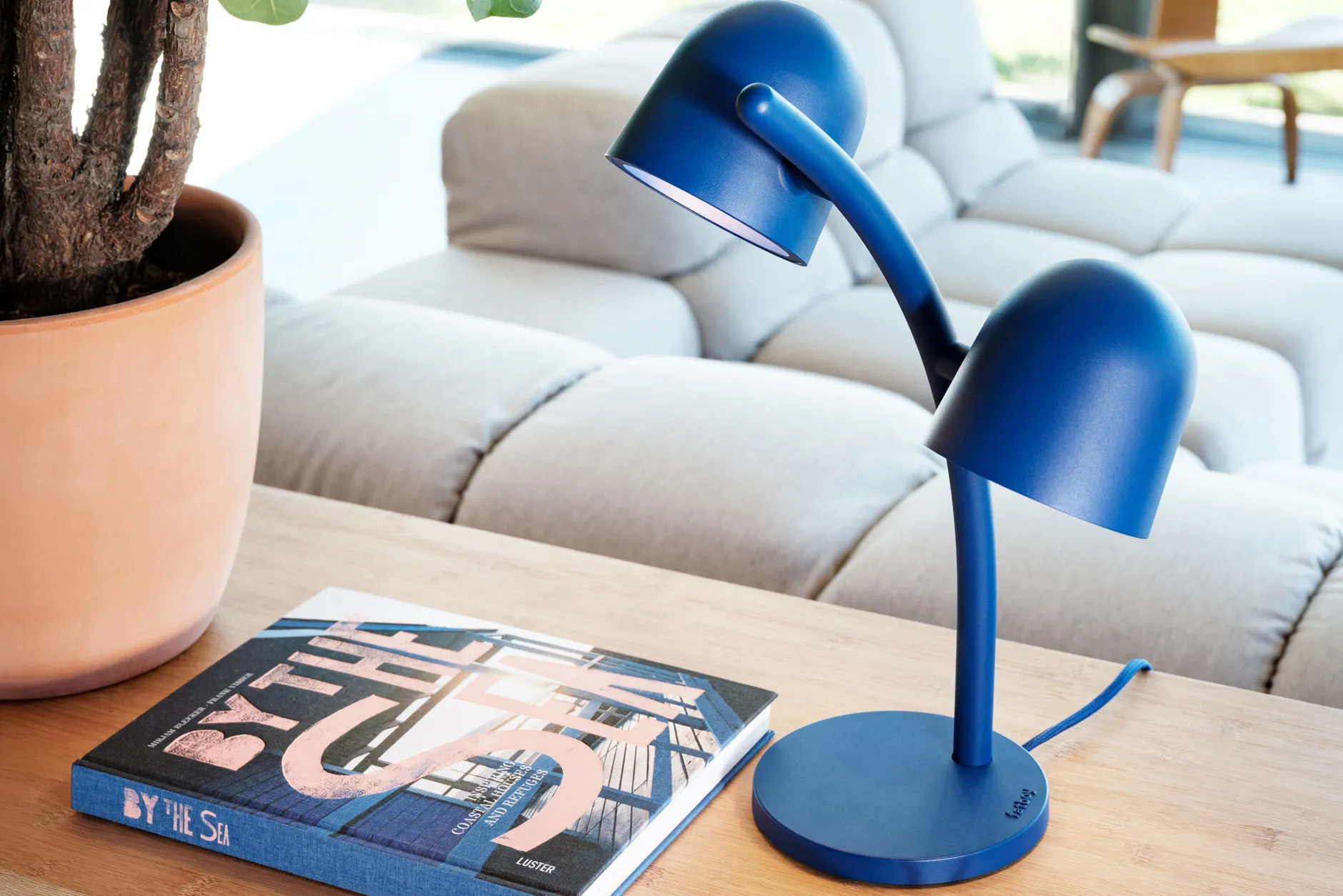 Little Lebow Dimmbarer Tischleuchte, blau, 17x29.2x42 cm
