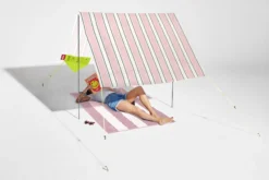Miasun Tragbares Strandzelt, weiß, 330x190x140 cm