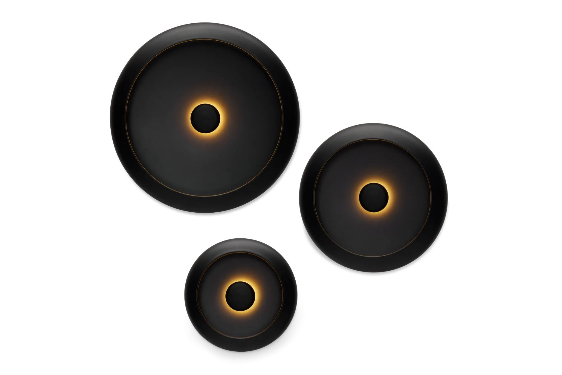 Oloha Trio Wandleuchten-Set, schwarz,cm