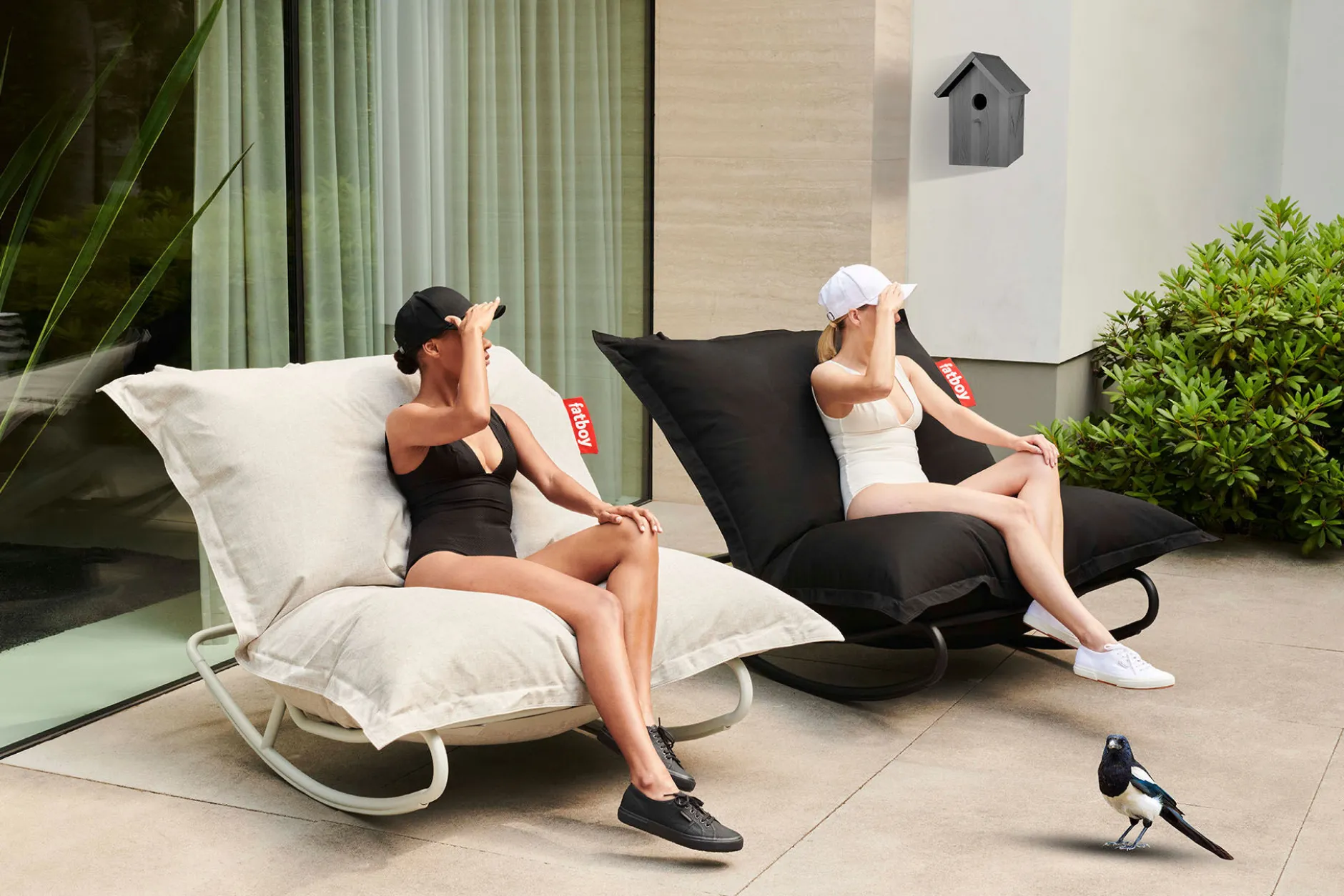 Original Outdoor Outdoor Sitzsack, grau, 134x180 cm