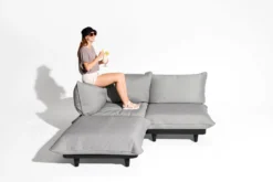 Paletti Corner Seat Royal Modulare Eck-Loungesessel, grau, 100x100x90 cm