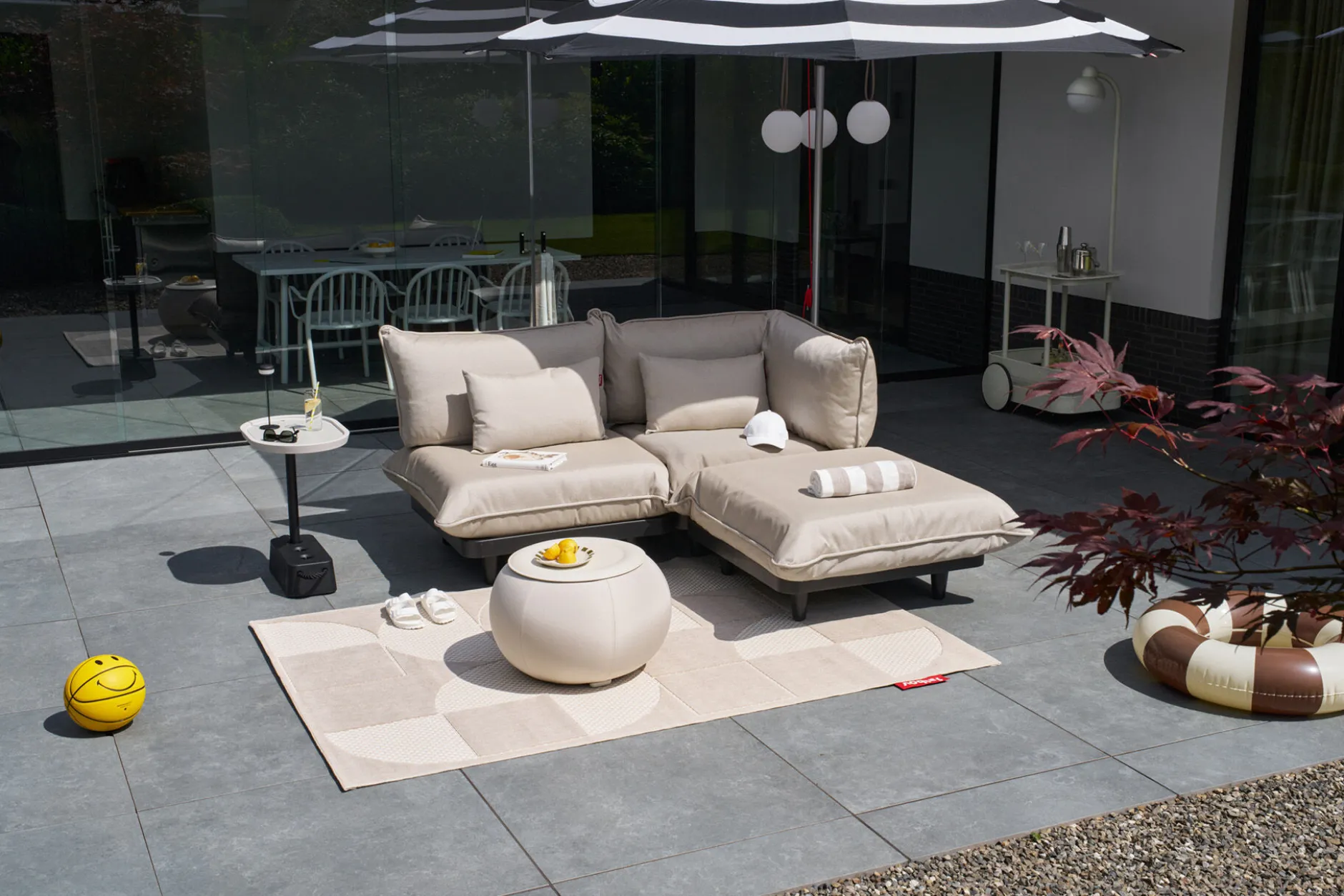 Paletti Daybed Royal Modularer Outdoor-Loungesessel, 190x100x90 cm