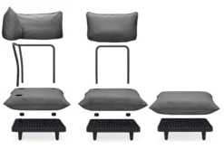 Paletti Lounge Sofa Modulares Outdoor-Loungesofa, 190x100x90 cm