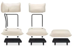 Paletti Lounge Sofa Modulares Outdoor-Loungesofa, 190x100x90 cm