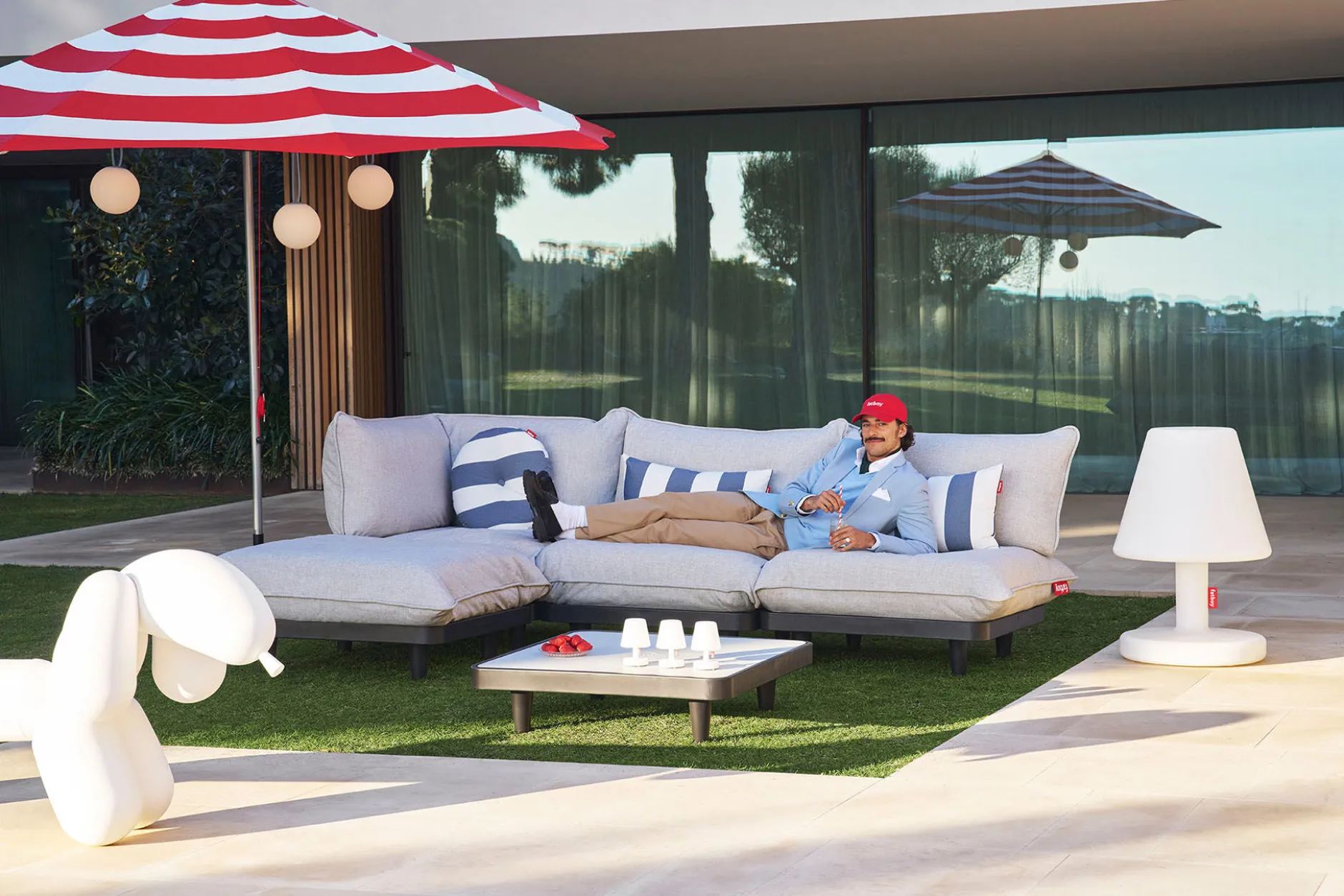 Paletti Seat Modularer Lounge-Sessel, grau, 100x100x90 cm