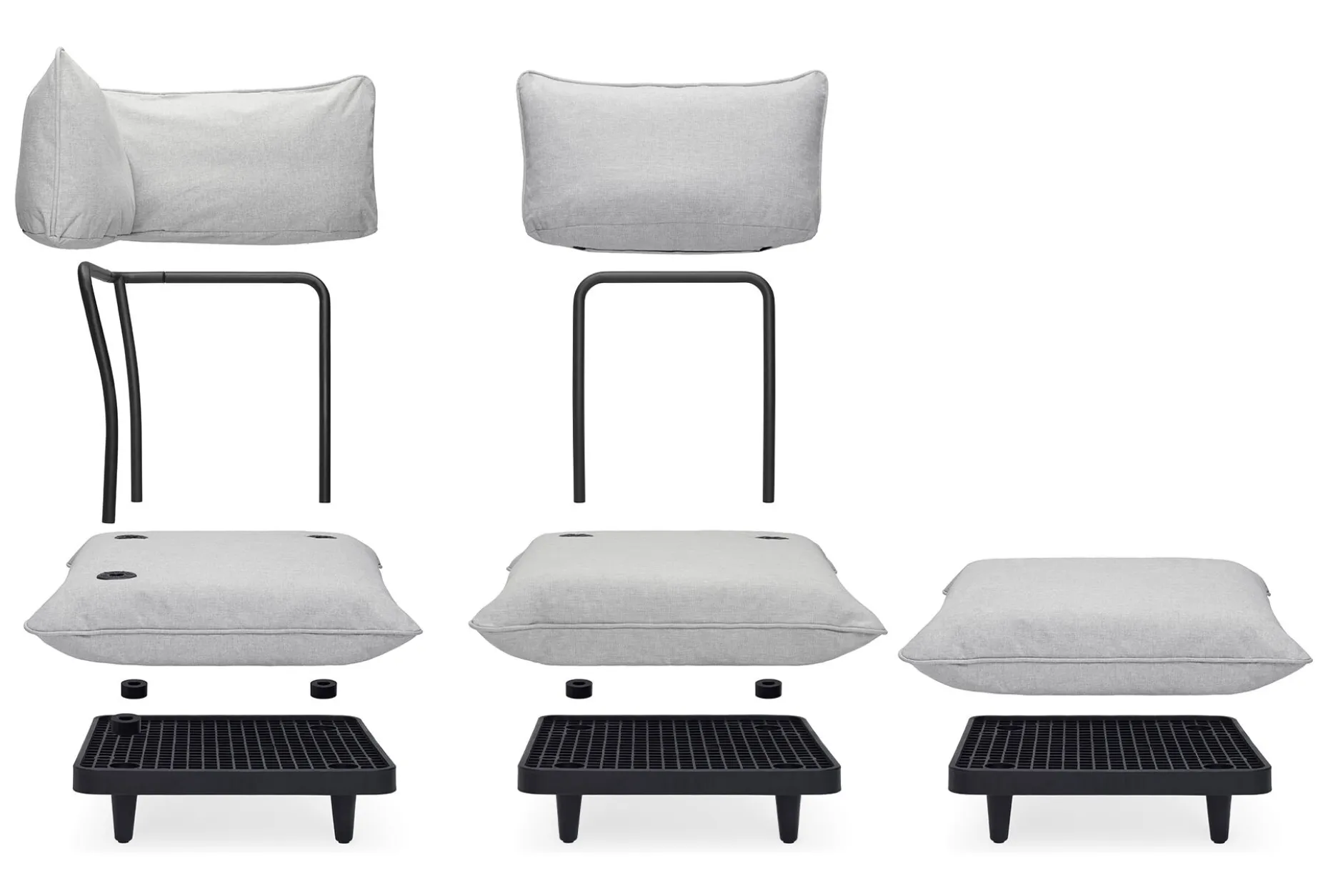 Paletti Set Large Royal + Table Modular outdoor lounge set, 280x190x90 cm