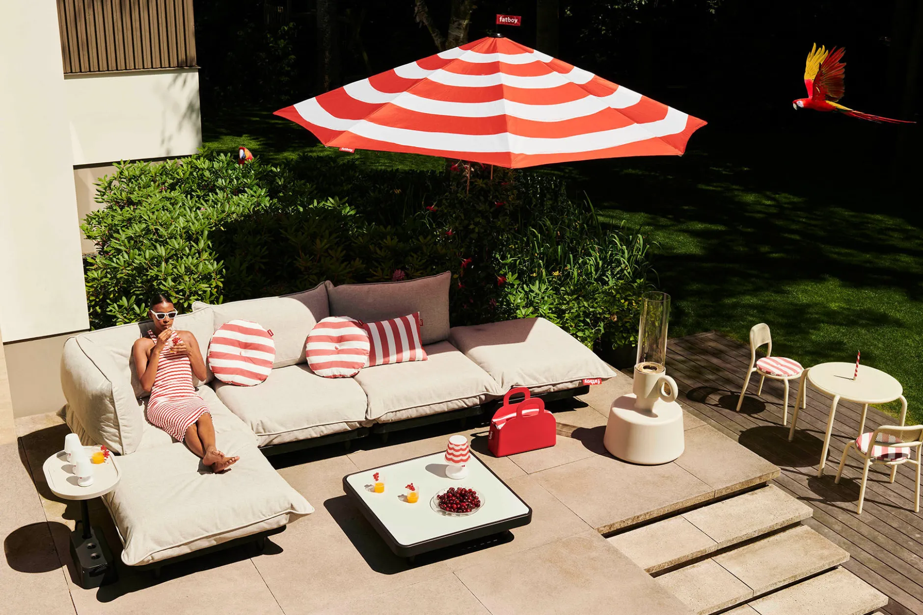 Paletti Set Large + Table Modulares Outdoor-Loungeset, 280x190x90 cm