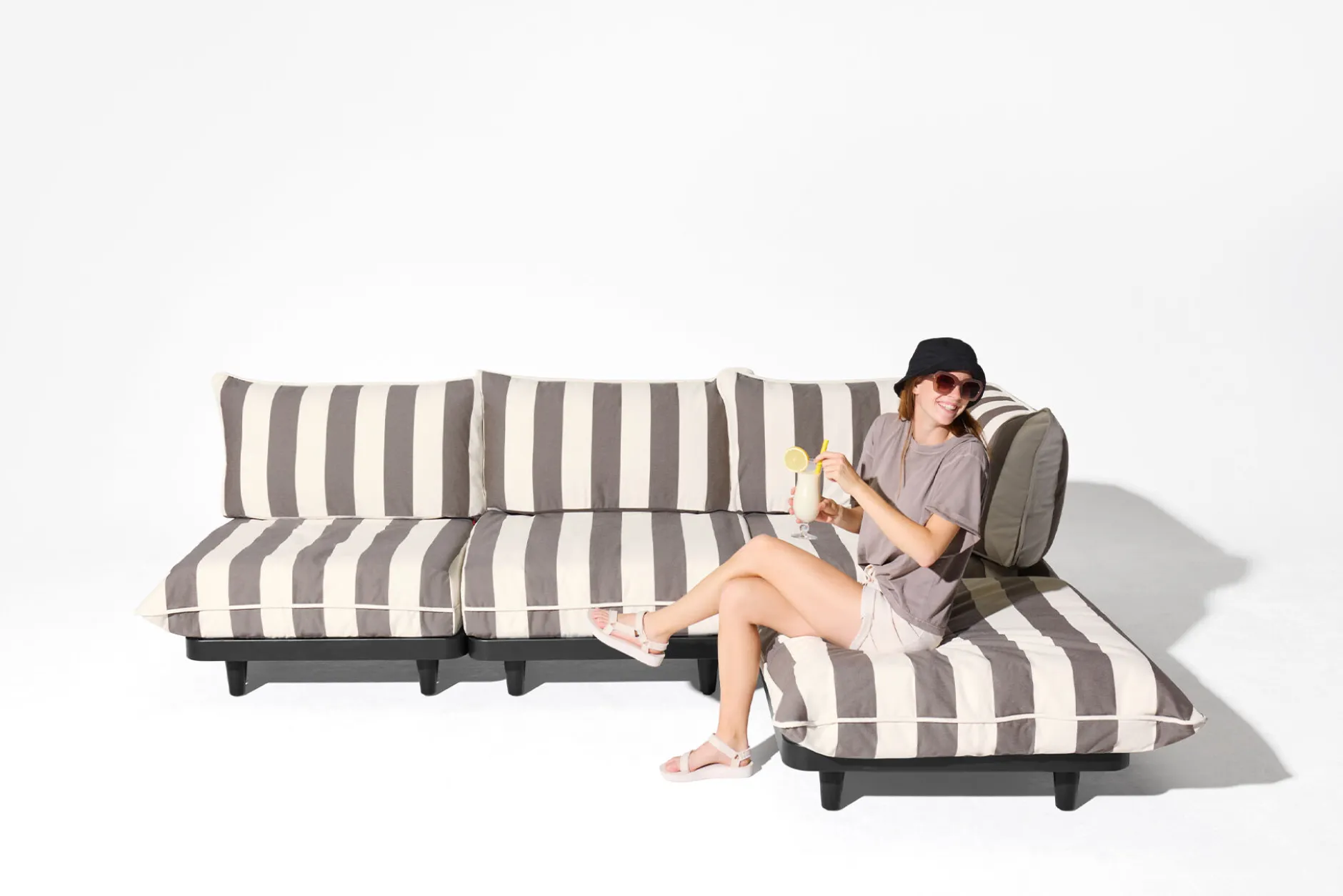 Paletti Set Medium Modulares Outdoor-Loungeset, 190x190x90 cm
