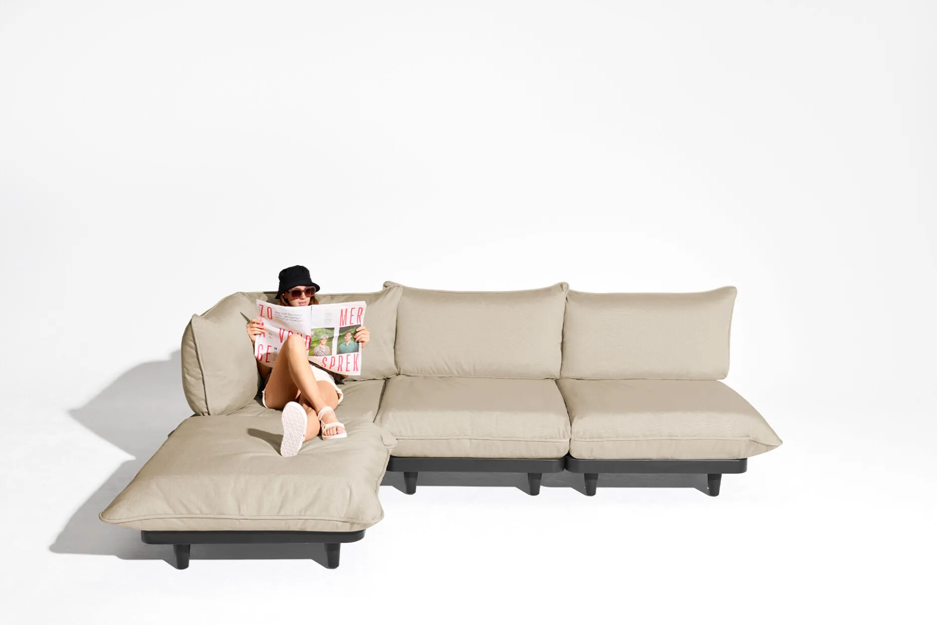 Paletti Set Small Royal Modulares Outdoor-Loungeset, 190x100x90 cm