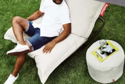Point Outdoor Outdoor-Pouf, grau, 50x50x35 cm