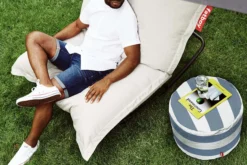 Point Outdoor Outdoor-Pouf, weiß, 50x50x35 cm