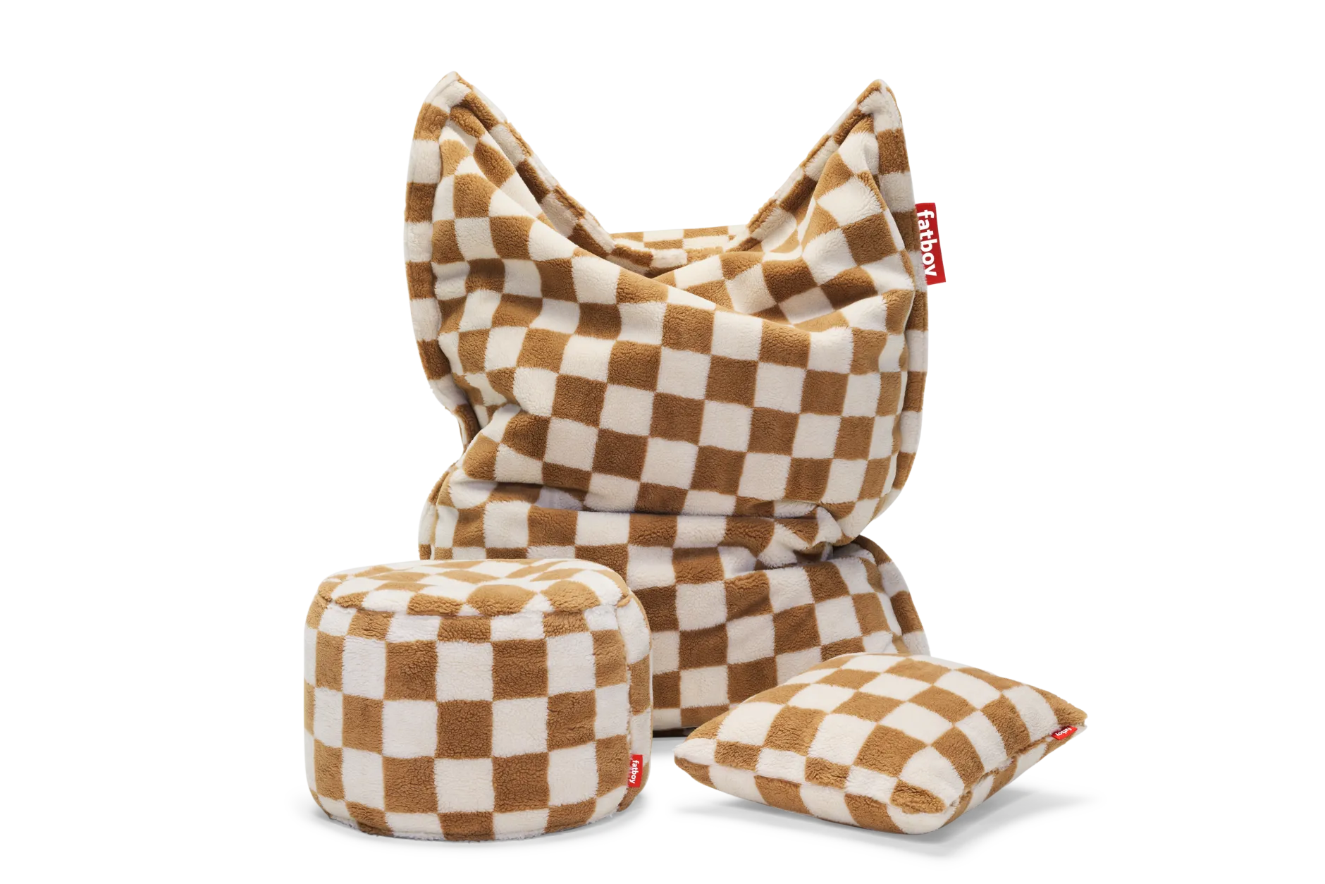 Point Teddy Chess Teddy-Pouf, braun, 50x50x35 cm
