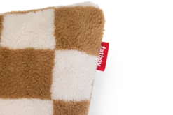 Square Pillow Teddy Kissen aus superweichem Teddy-Stoff, braun, 50x50 cm