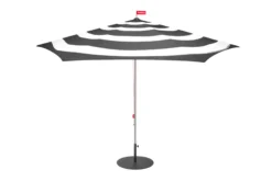 Stripesol + Base Black Sonnenschirm mit Fuß, 350x350x280 cm