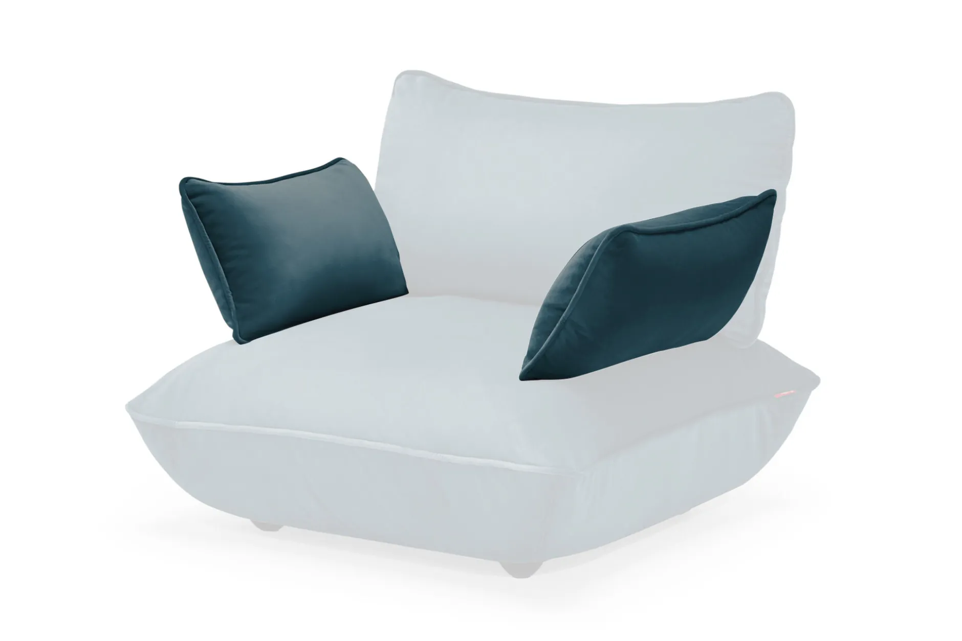 Sumo Armrest Velvet Armlehne, blau, 69x35 cm