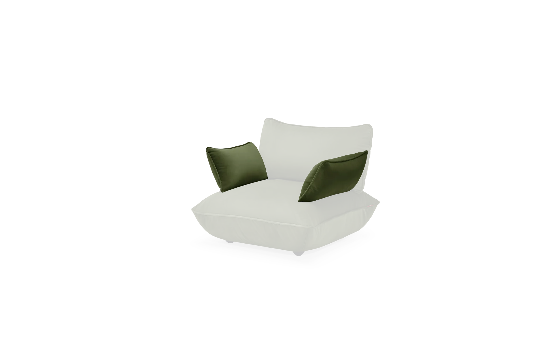 Sumo Armrest Velvet Armlehne, grün, 69x35 cm