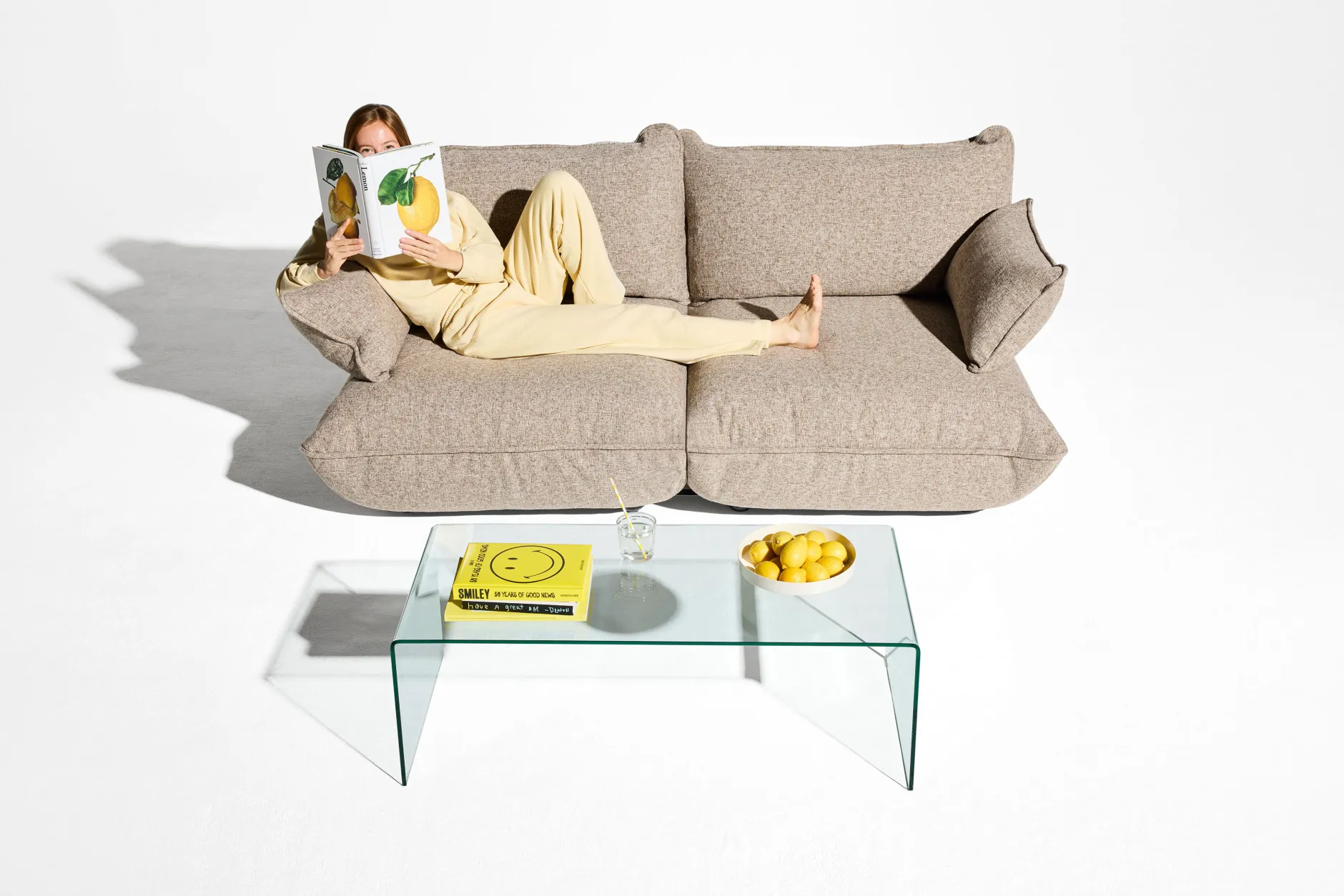 Sumo Corner Seat Boucle Corner Seat, braun, 108x108x90 cm