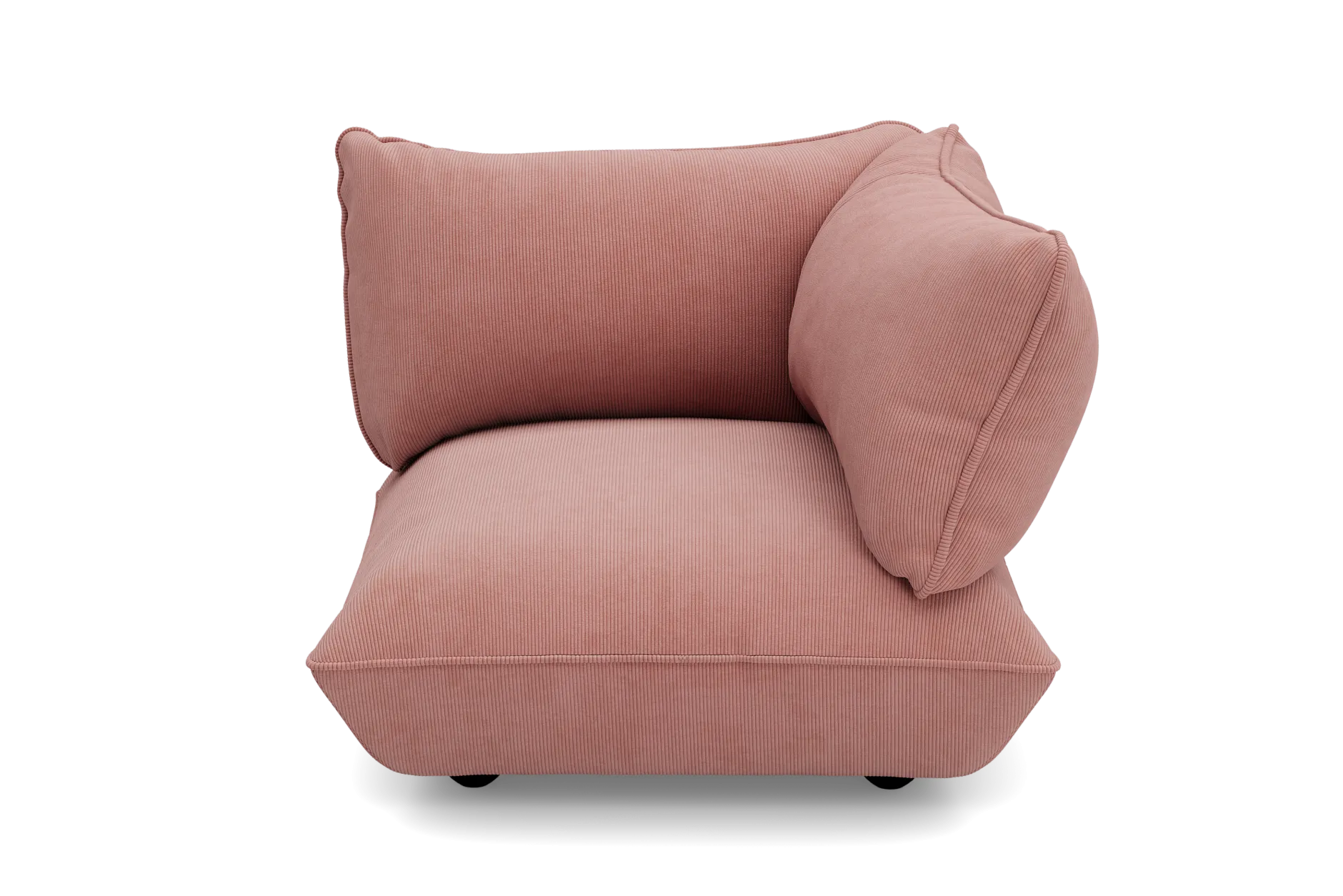 Sumo Corner Seat Right Cord Corner Seat, rosa, 108x108x90 cm