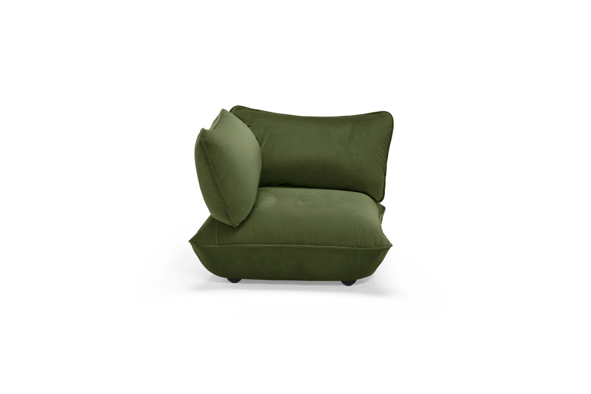 Sumo Corner Seat Velvet Corner Seat, grün, 108x108x90 cm